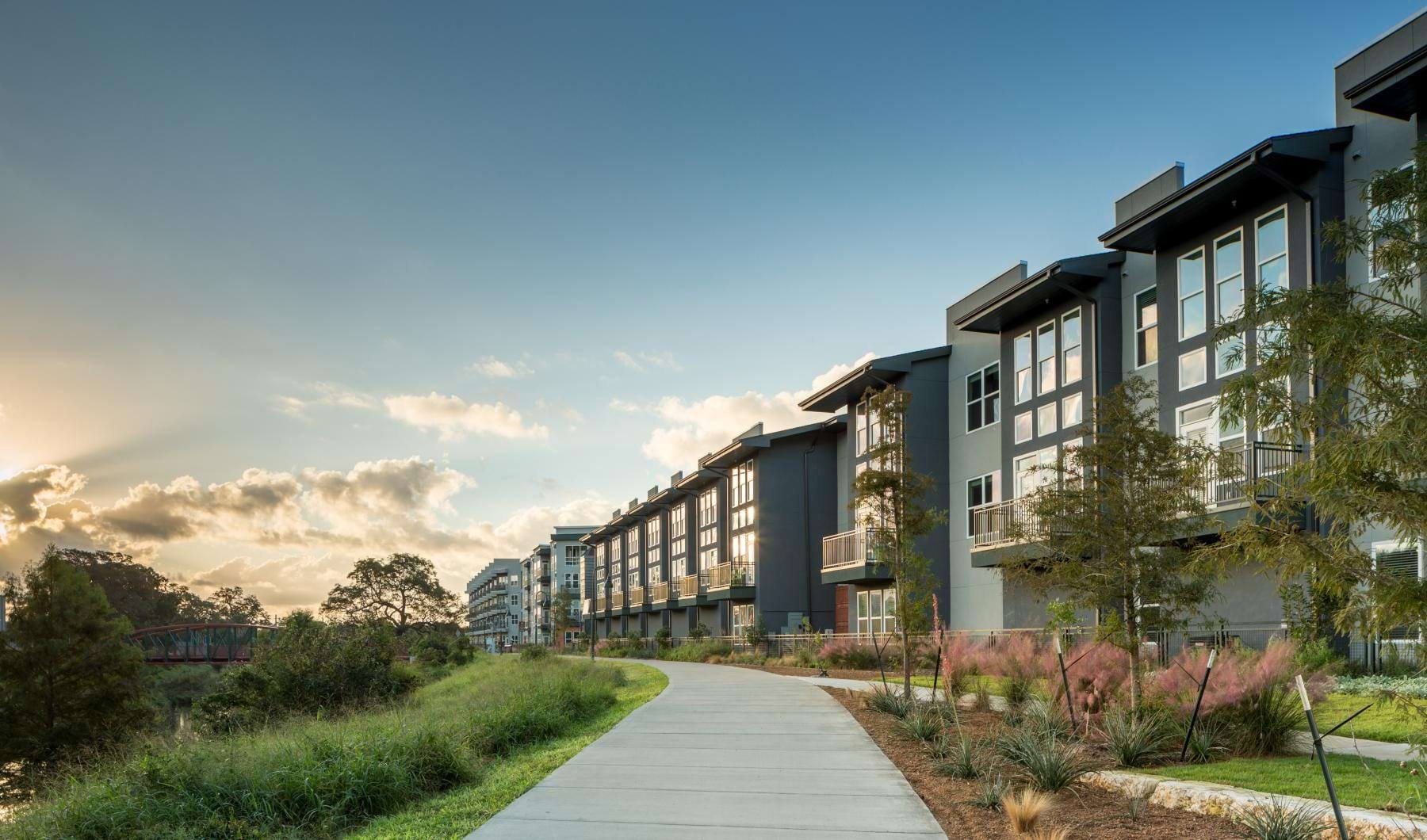 The Levee at Southtown walkways in front of building
